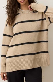 Marine Layer Berkeley Stripe Merino Wool Blend Sweater