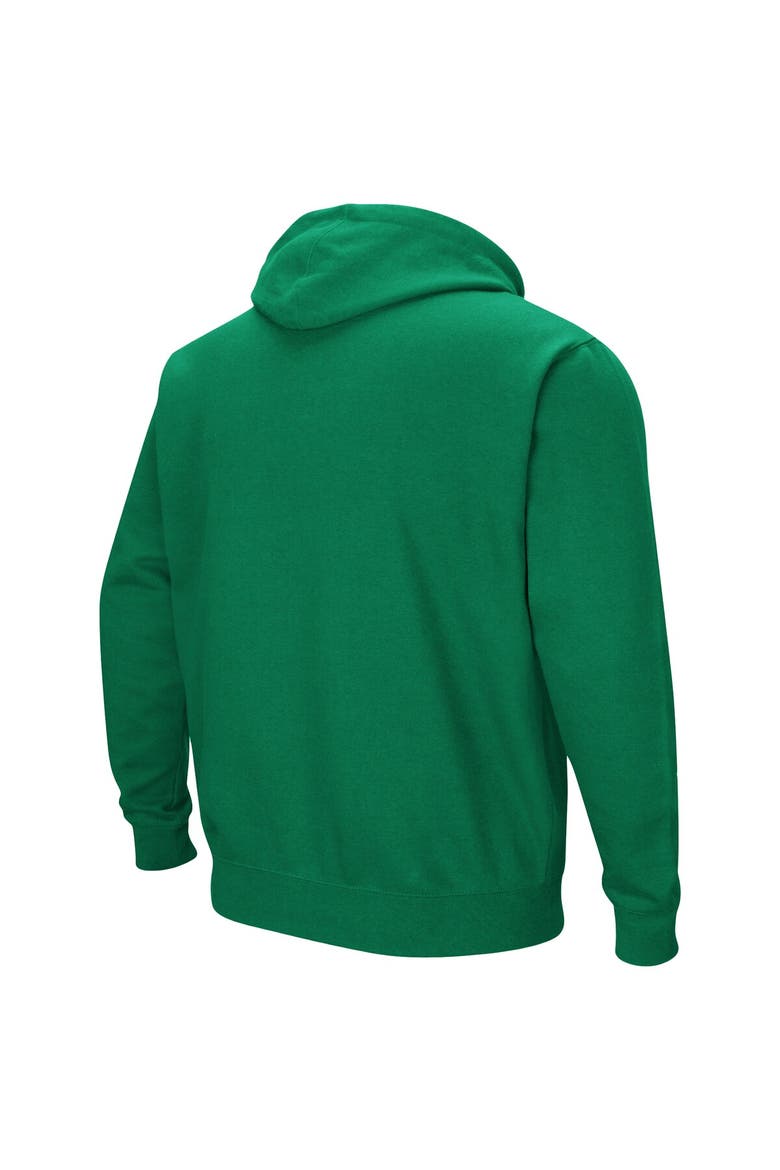 Men's Colosseum Kelly Green Marshall Thundering Herd Arch and Logo Pullover Hoodie, Alternate, color, Kelly Green