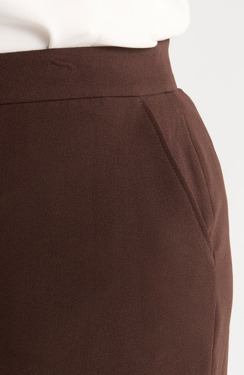 Tahari ASL Wide Leg Pants, Alternate, color, Espresso