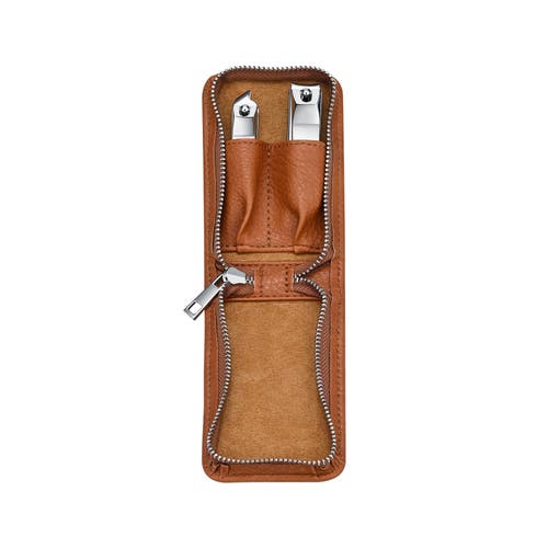 Breed Dagger 2 Piece Surgical Steel Groom Kit In Camel