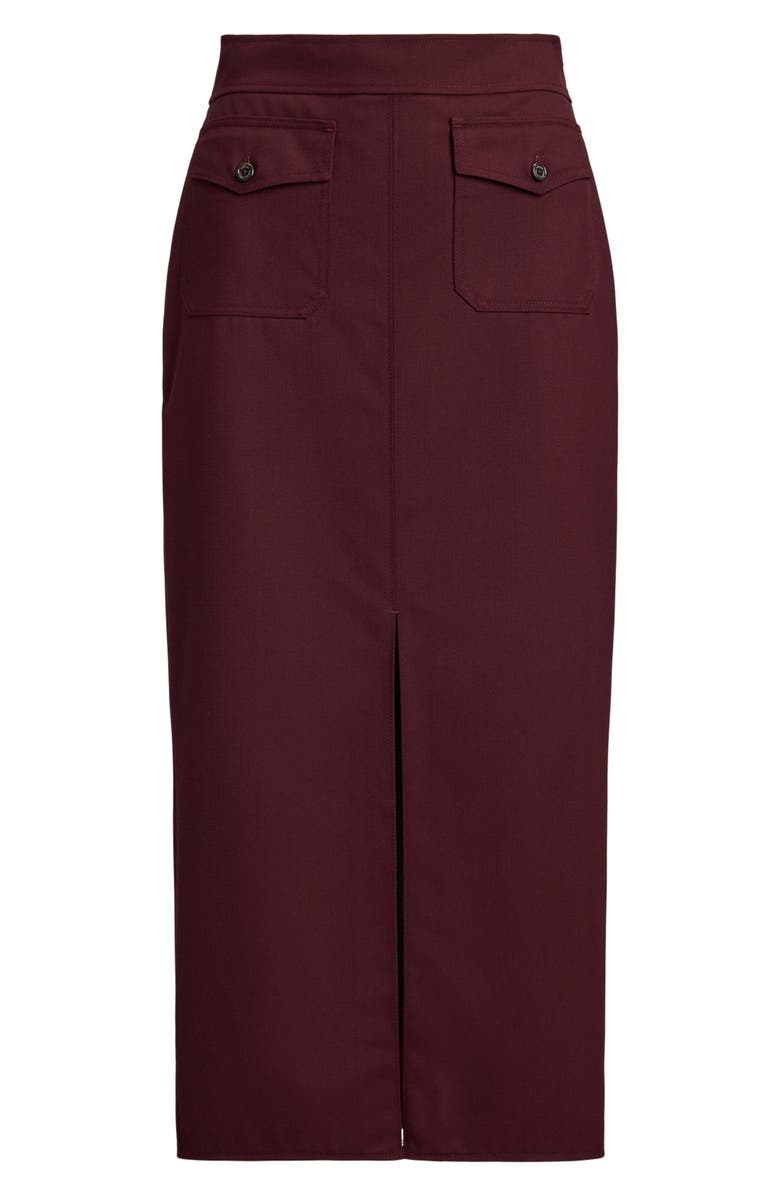 Lauren Ralph Lauren Wool Blend Pencil Skirt, Alternate, color, Dark Garnet