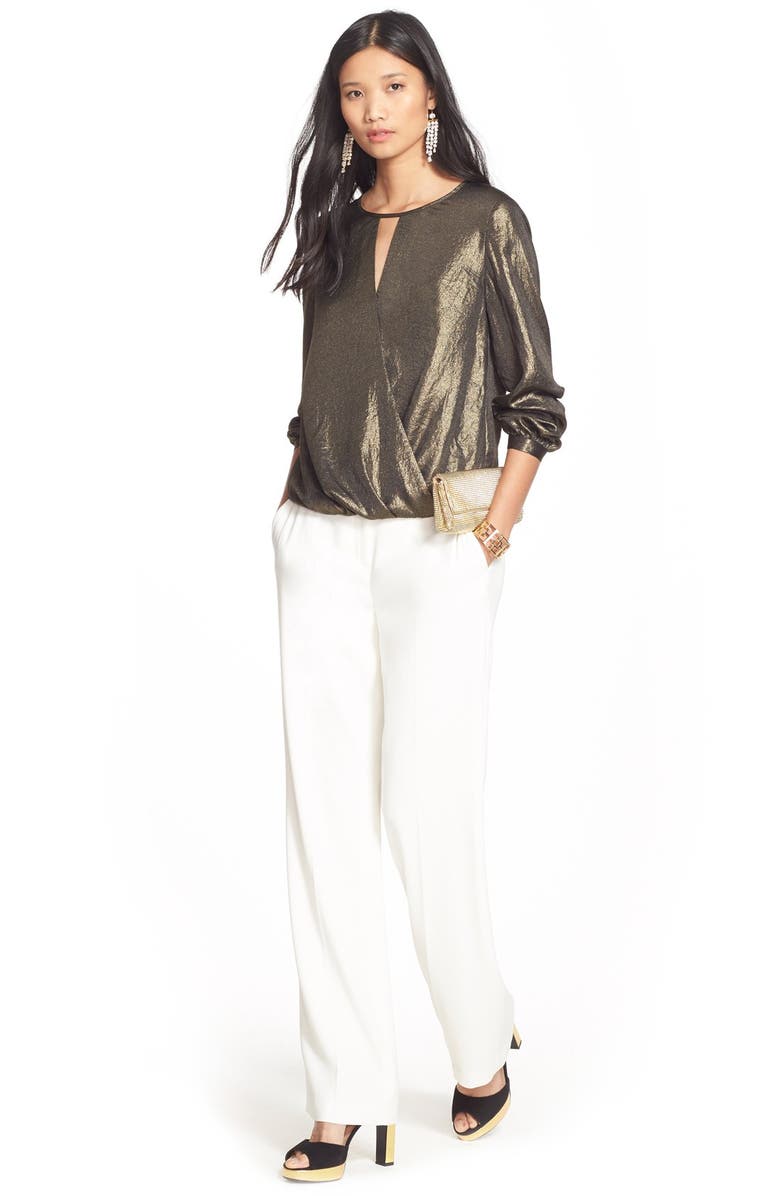 Chelsea28 Metallic Surplice Top, Alternate, color,