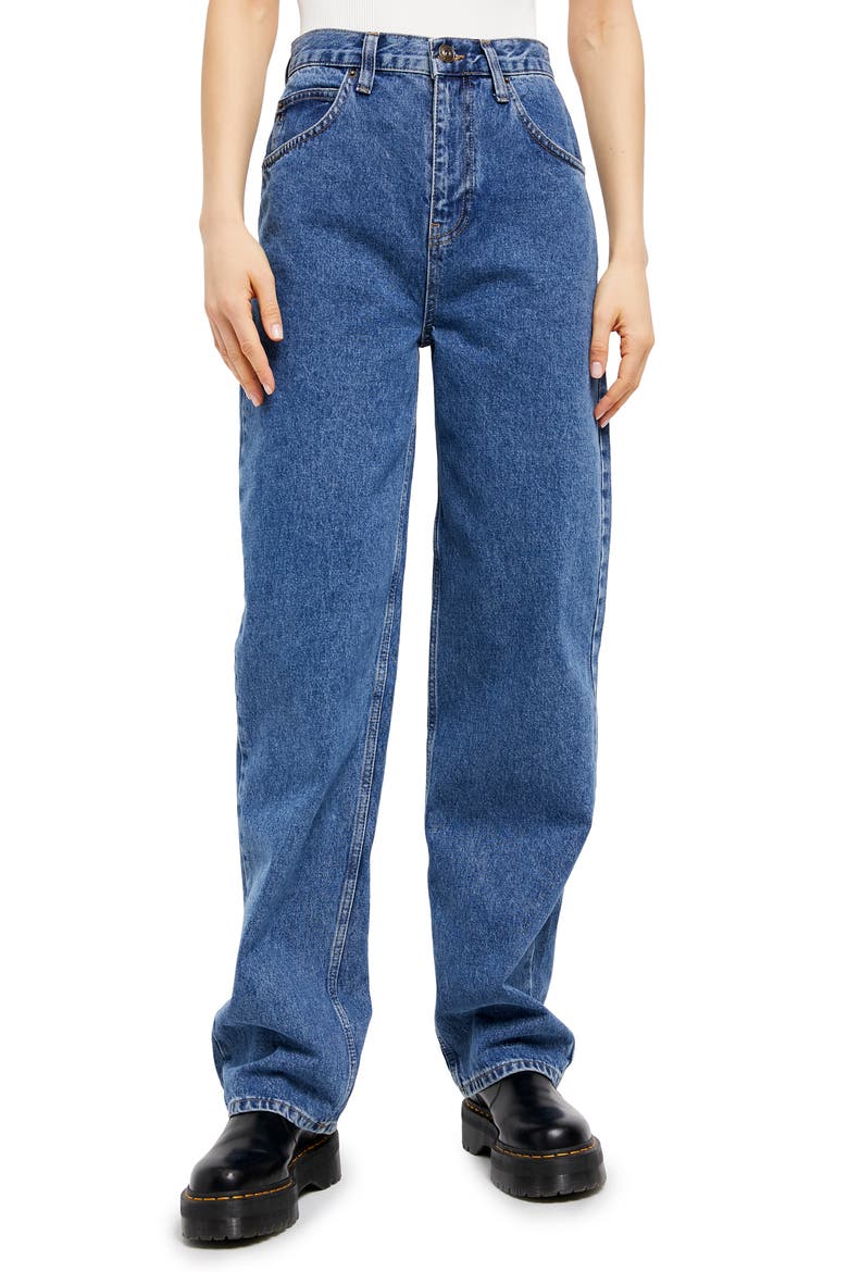 High Waist Modern Boyfriend Jeans, Main, color, MID VINTAGE