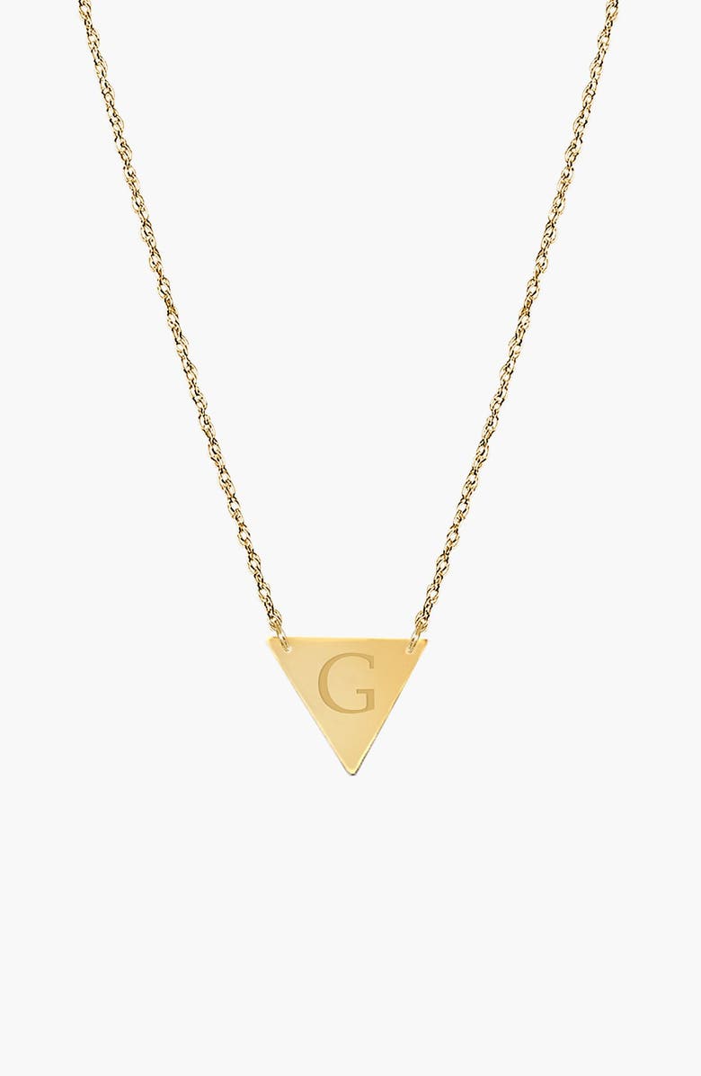 Jane Basch Designs Personalized Initial Pendant Necklace, Main, color,
