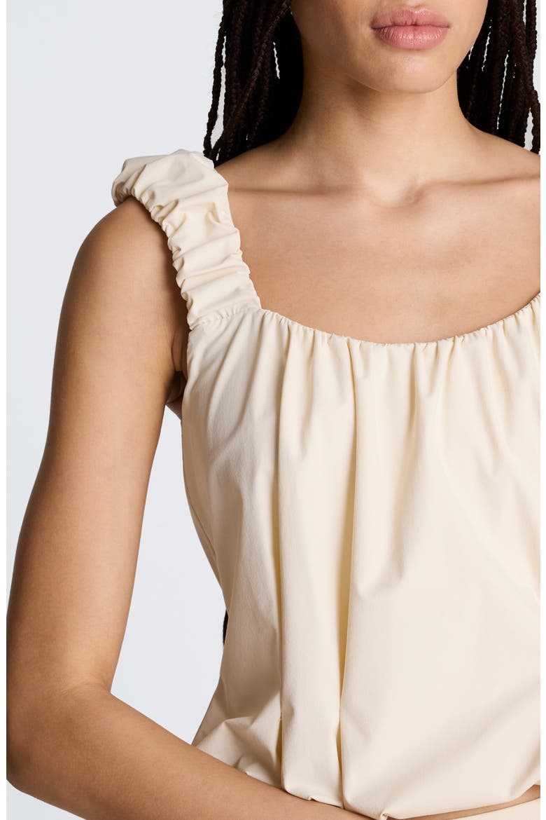 Ruched Crop Tank, Alternate, color, OYSTER