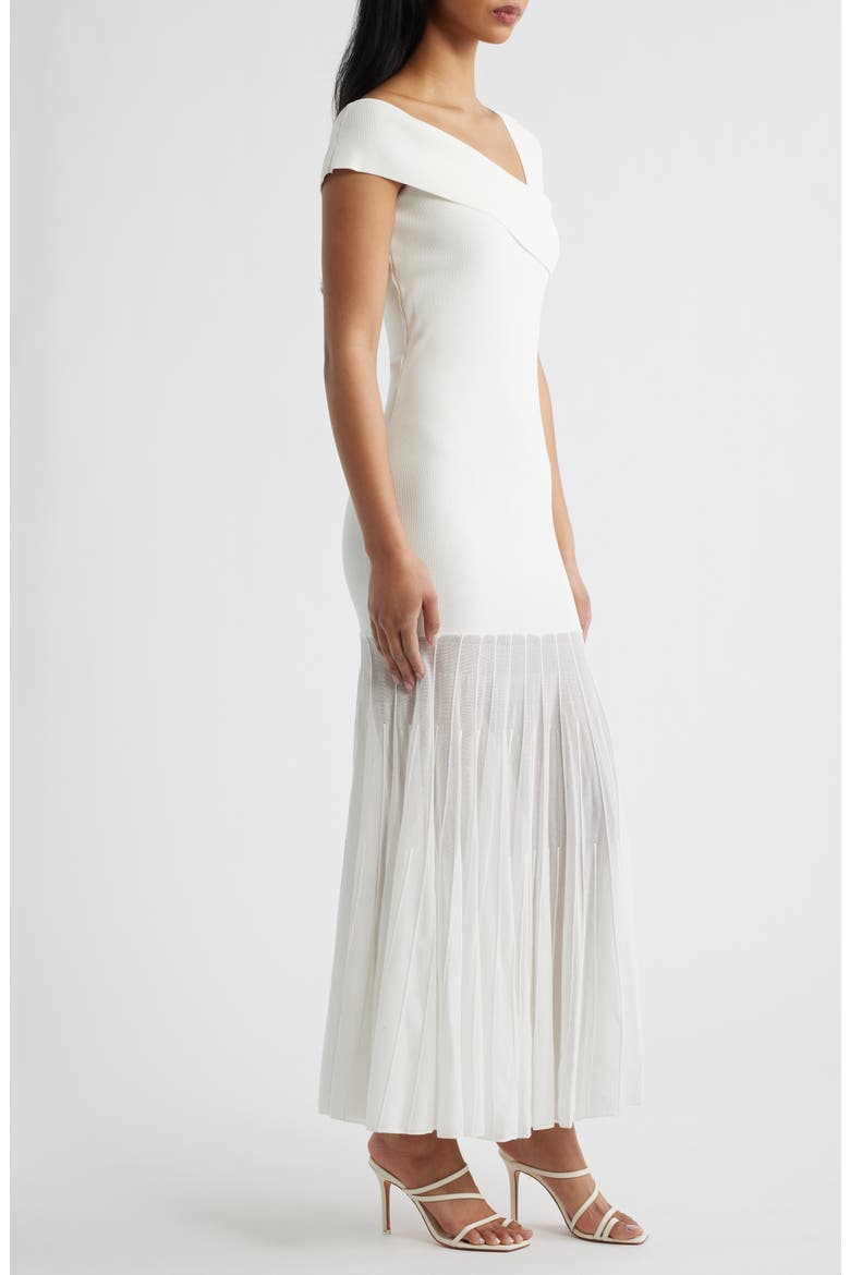Rowan One-Shoulder Knit Maxi Dress, Alternate, color, WHITE