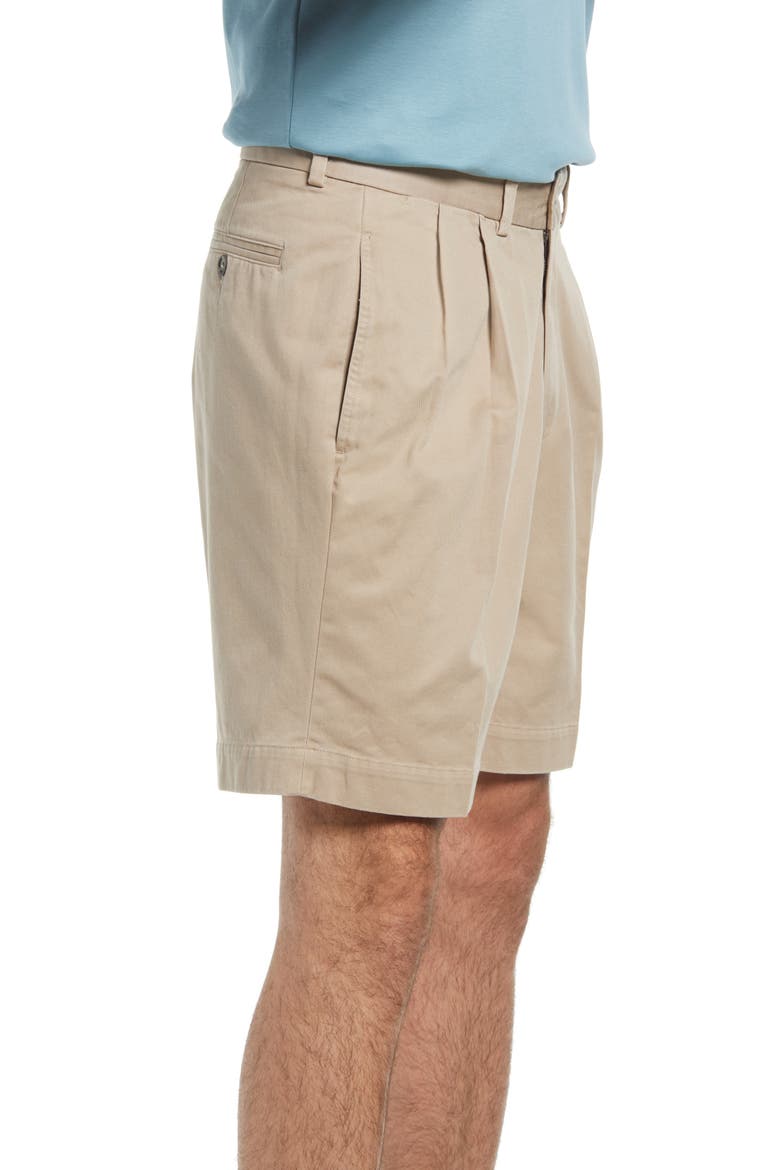 Charleston Khakis Pleated Chino Shorts, Alternate, color, KHAKI