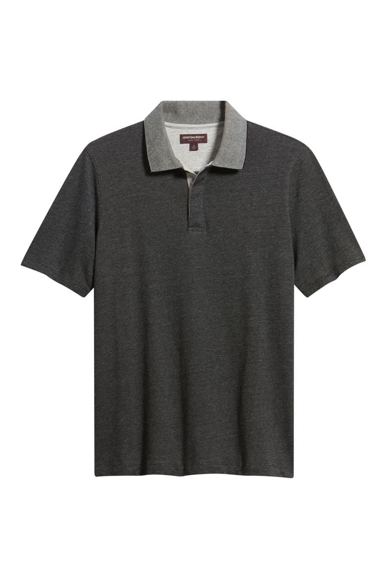 Tonal Bird's Eye Polo, Alternate, color, CHARCOAL BIRDSEYE