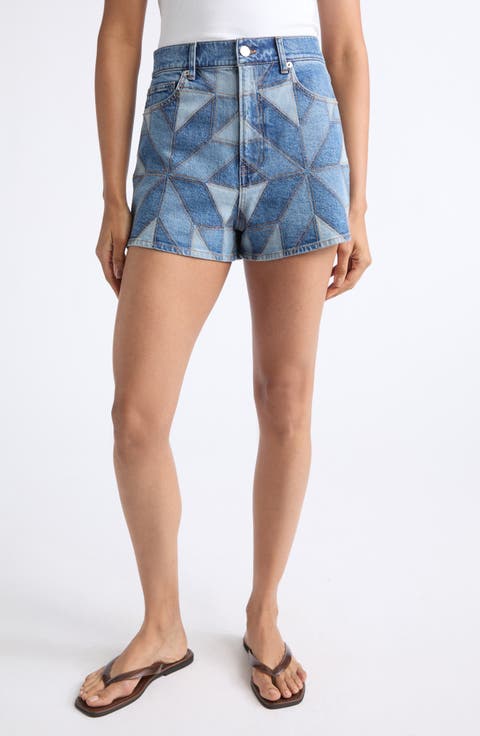 Elijah Patchwork Denim Shorts