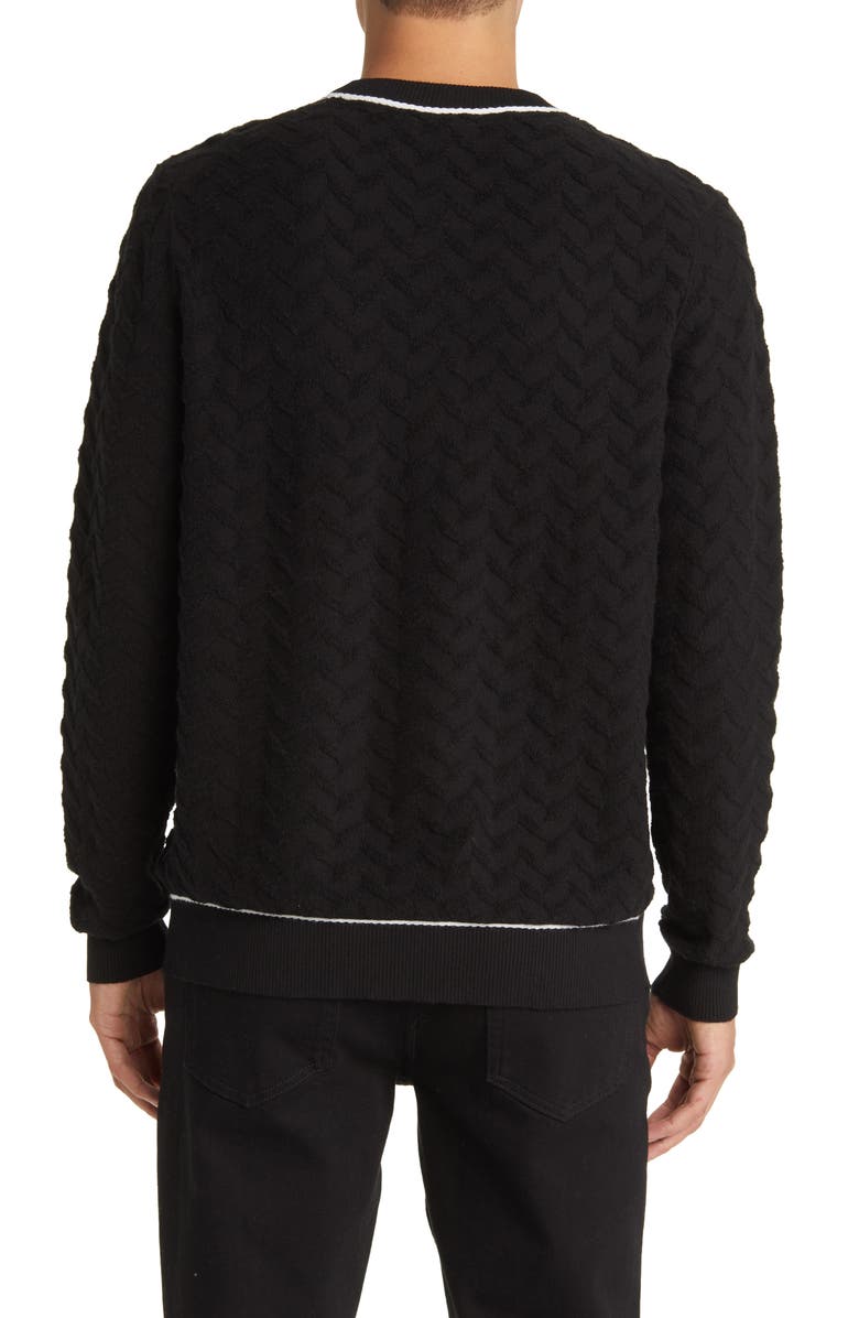 Ted Baker London Sepal Textured Crewneck Sweater, Alternate, color, 