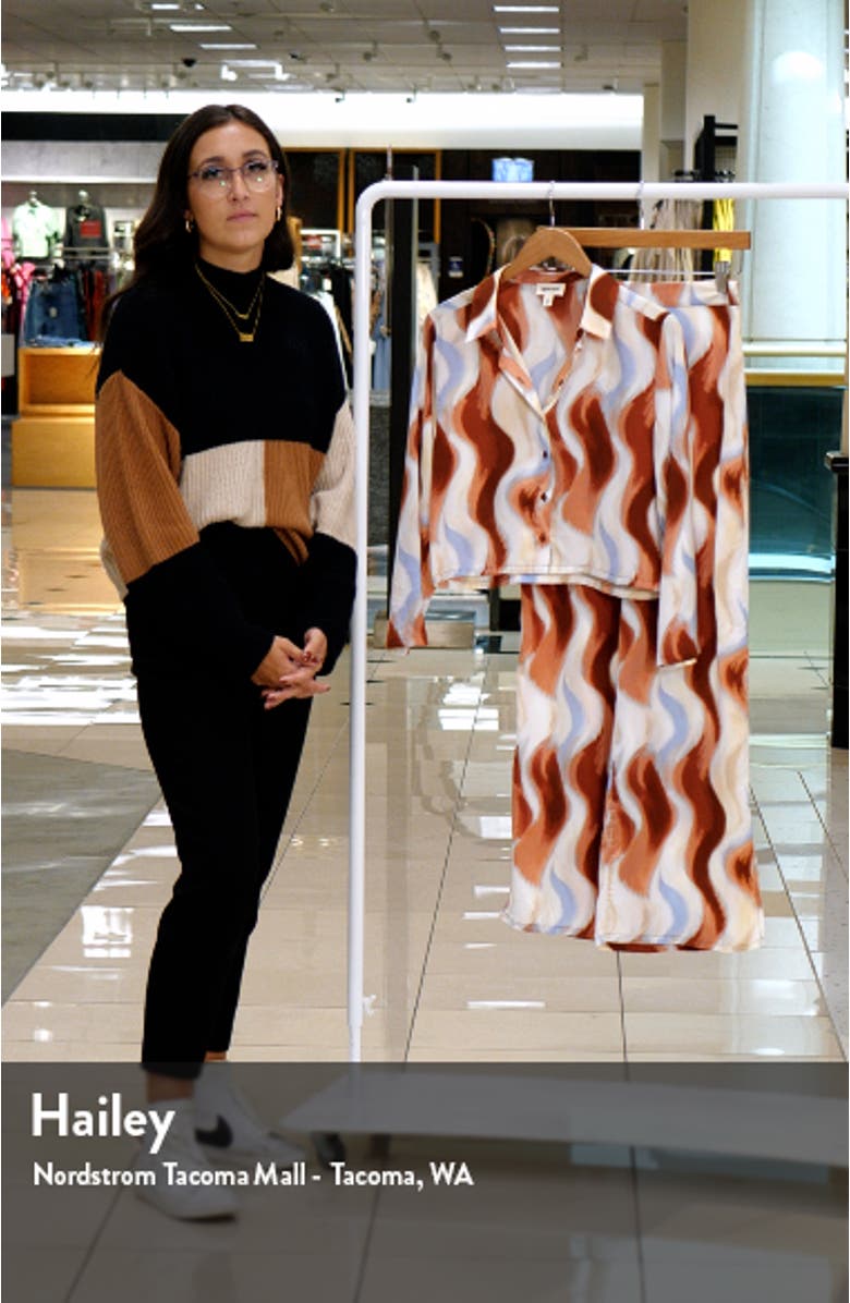 Boxy Satin Two-Piece Pajama Set, sales video thumbnail