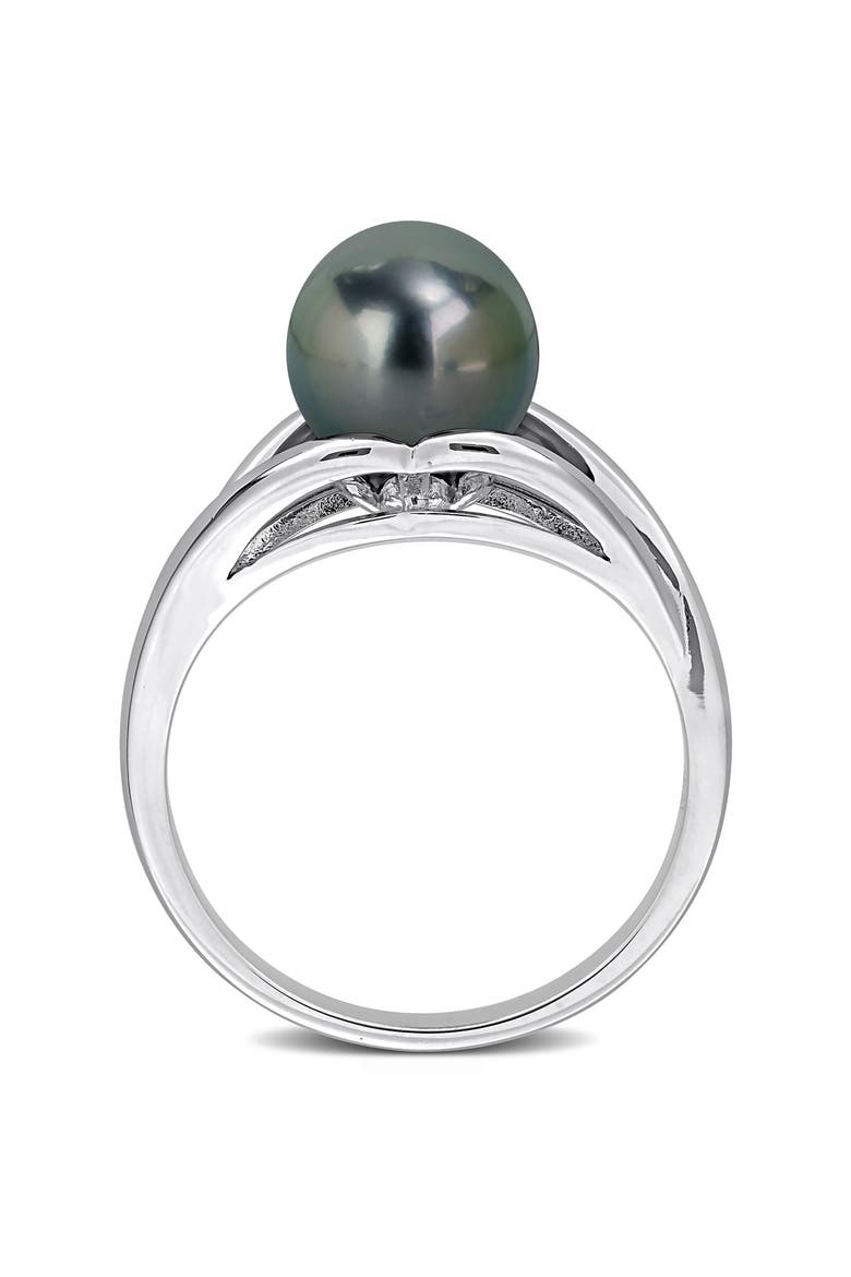 Cultured Tahitian Pearl Ring, Alternate, color, BLACK