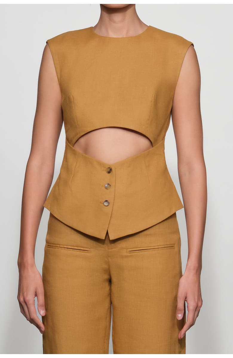 Et Ochs Foster Suiting Top, Alternate, color, Butterscotch