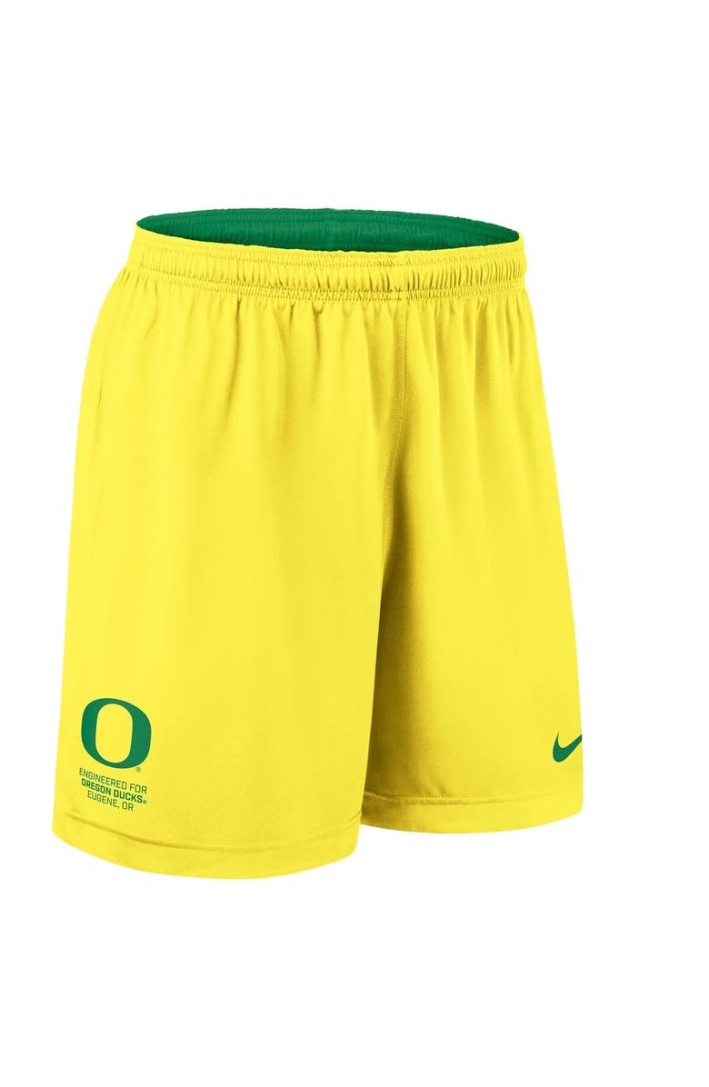 Nike Men's Nike Green/Yellow Oregon Ducks 2025 Sideline Reversible Performance Shorts, Alternate, color, 
