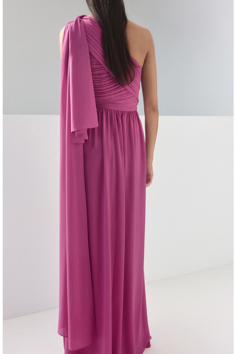 One-Shoulder Dress, Alternate, color, FUCHSIA