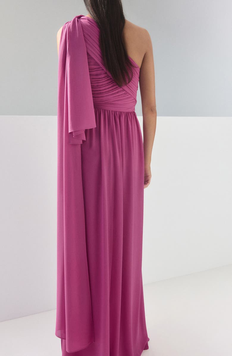 MANGO One-Shoulder Dress, Alternate, color, 