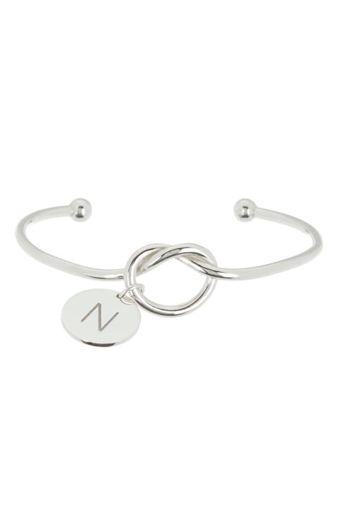 Love Knot Initial Bracelet
