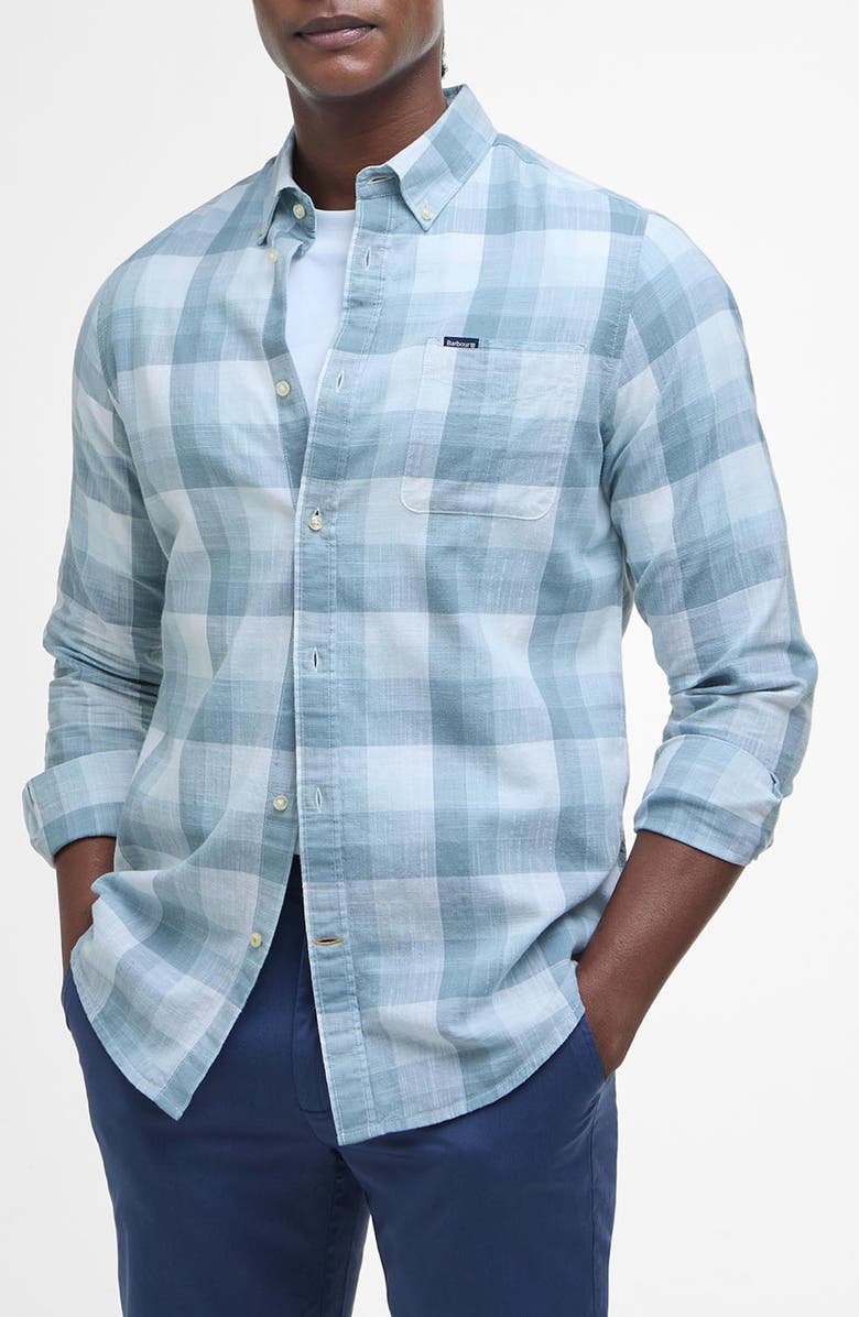 Barbour Hillroad Tailored Fit Buffalo Check Button-Down Shirt, Main, color, 