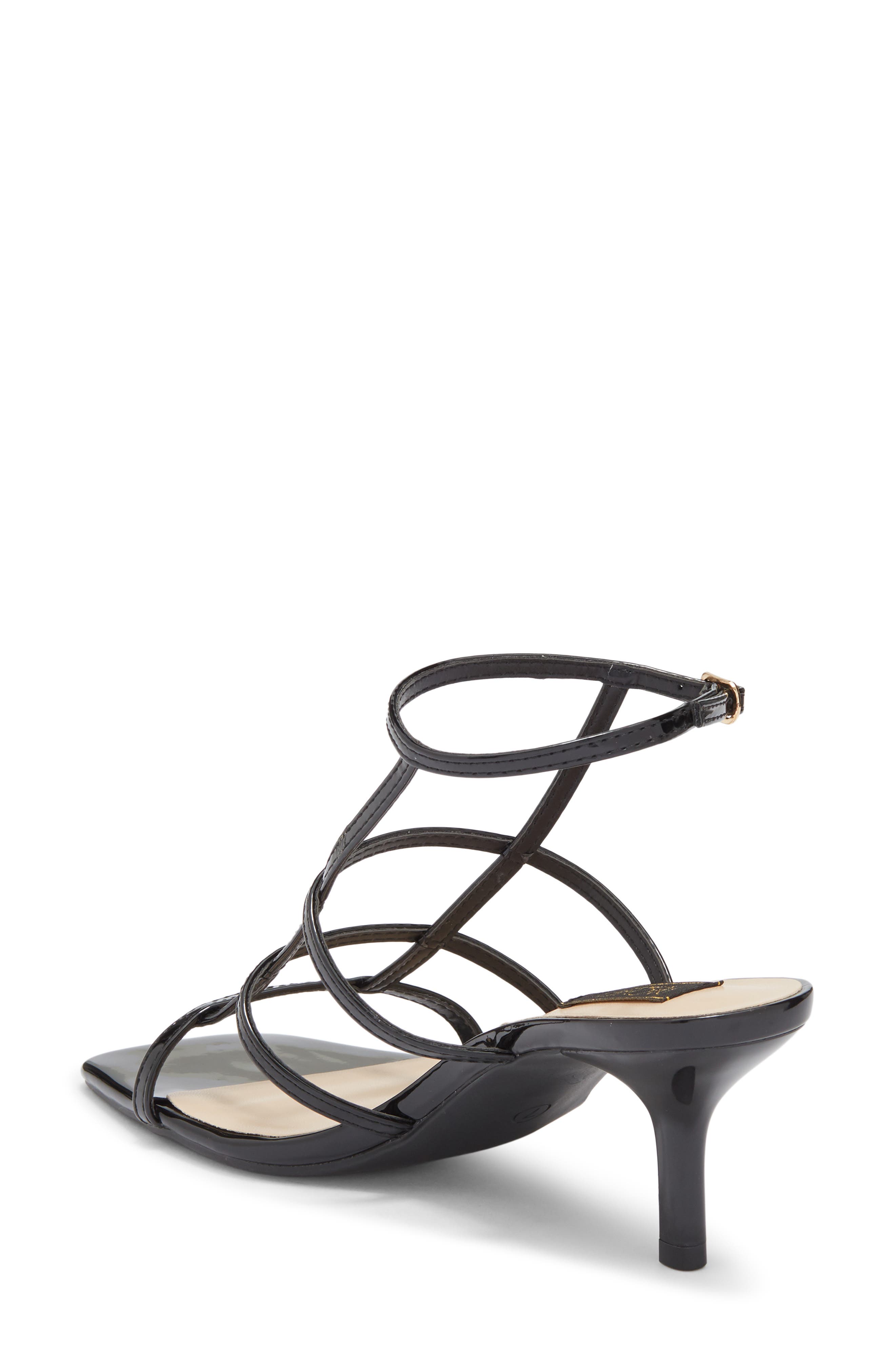 RACHEL Rachel Roy Eleanor Cage Sandal, Alternate, color, Black Pat