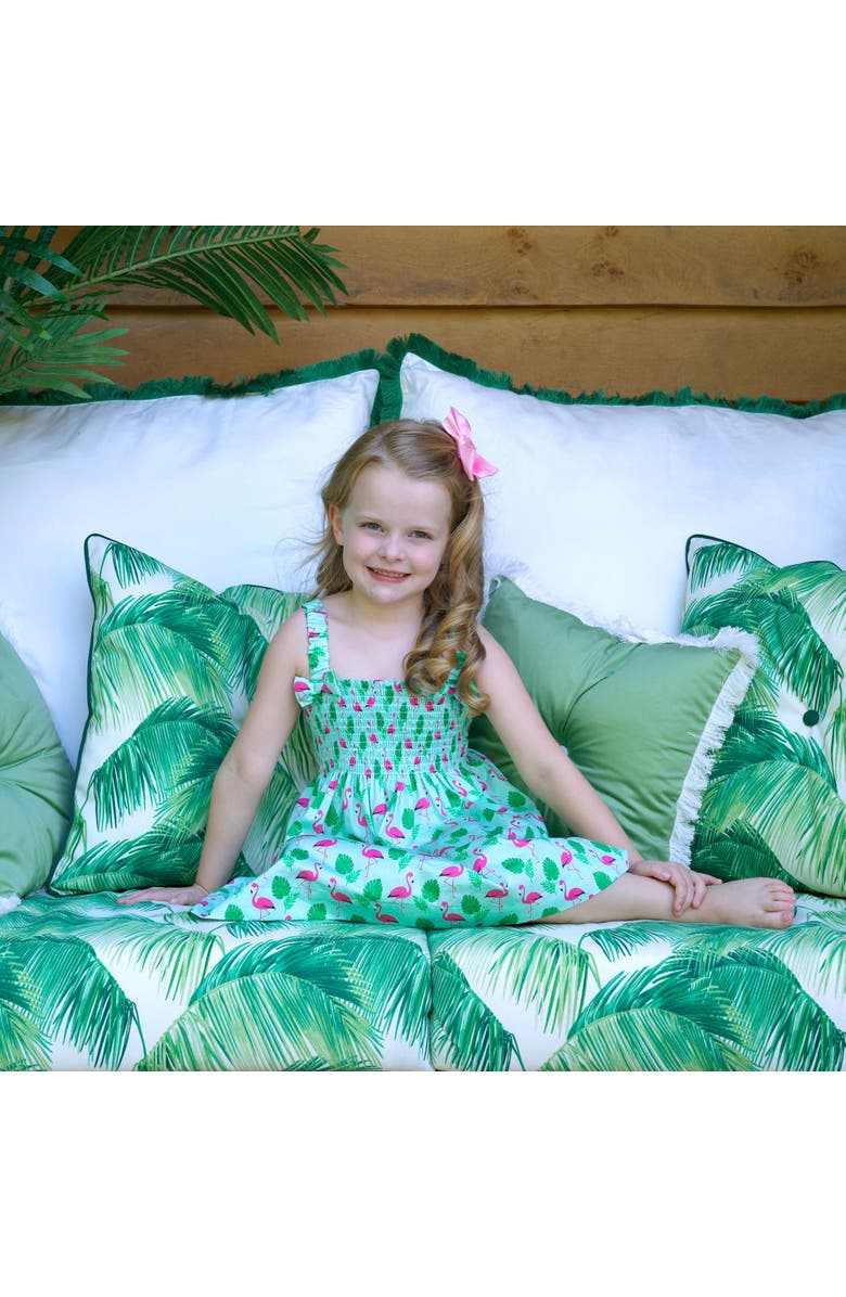 Rachel Riley Flamingo Sundress, Alternate, color, Green