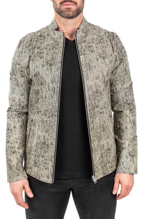 Maceoo Reversible Leather Jacket In Grey
