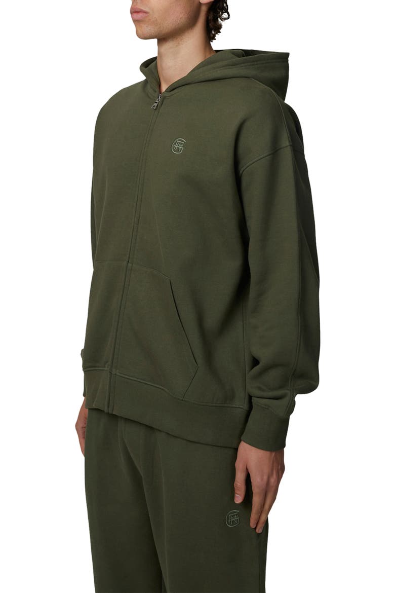 Oversized Halftone Hoodie, Alternate, color, Green