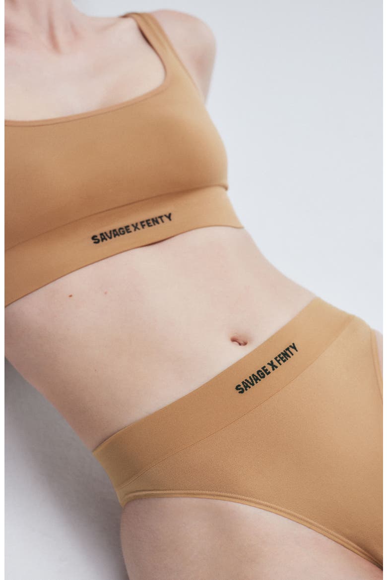 Seamless High Waist Bikini Panties, Alternate, color, SWEET LATTE NUDE