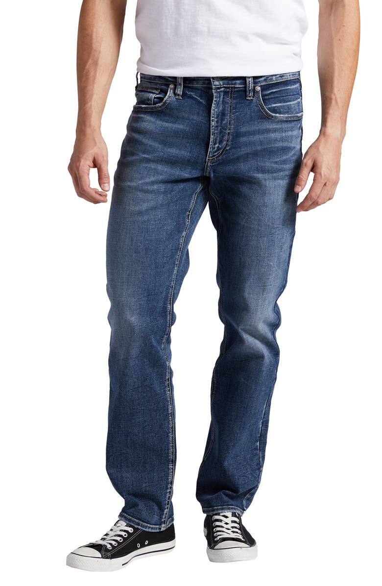 Silver Jeans Co. Eddie Athletic Fit Tapered Jeans, Main, color, 