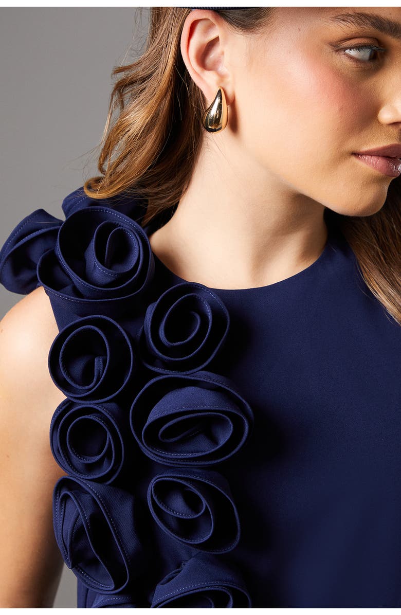 Coast Corsage Detail Pleated Jumpsuit, Alternate, color, Navy