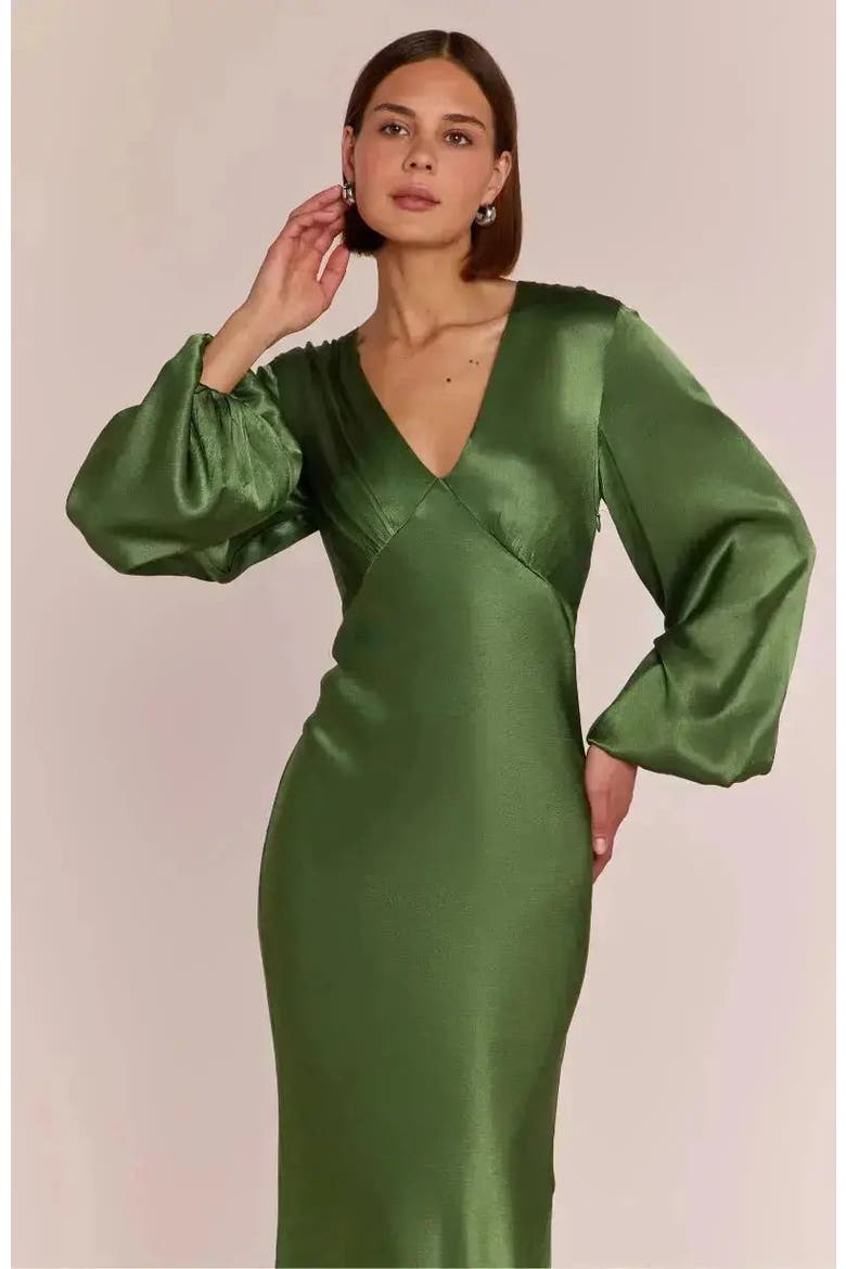 Valencia Long Sleeve Dress, Alternate, color, Olive Green