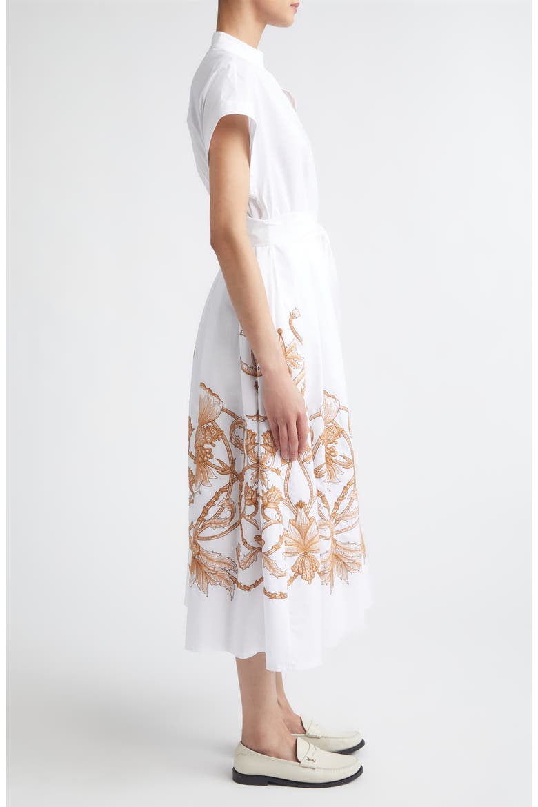 Val Embroidered Cotton Shirtdress, Alternate, color, WHITE / BEIGE