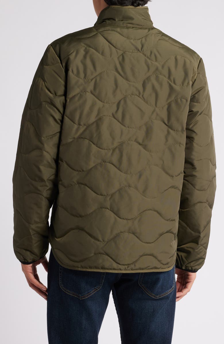 Schott NYC Wrinkle Resistant Down Military Jacket, Alternate, color, Olive