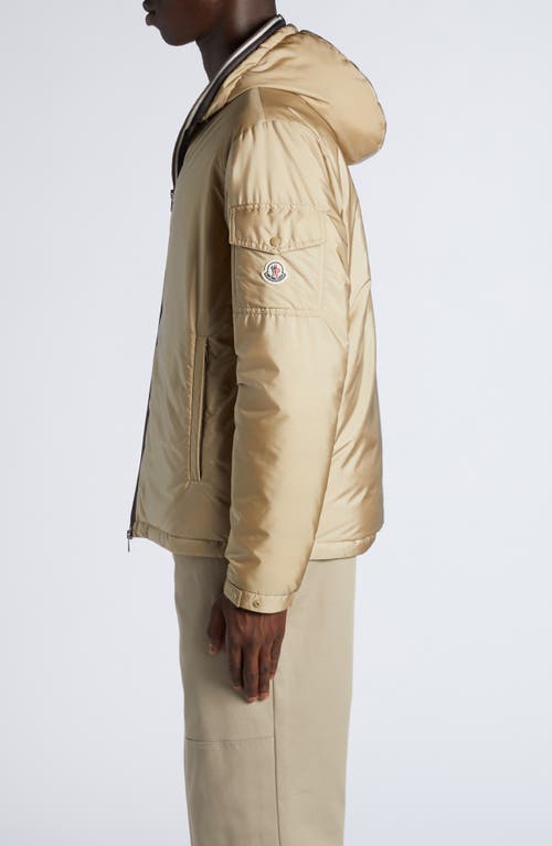 Moncler Evettes Nylon Down Jacket In Sand
