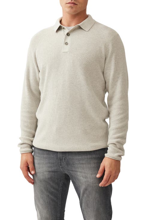 Eastern Bush Long Sleeve Cotton Rib Polo Sweater