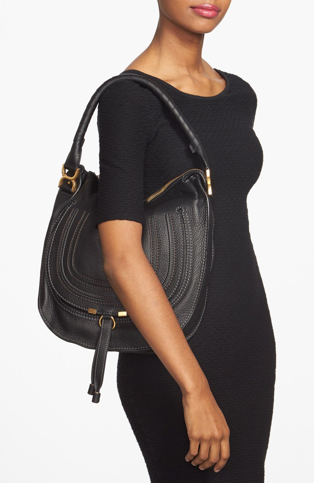 Chloé 'Marcie - Medium' Leather Hobo, Alternate, color, 