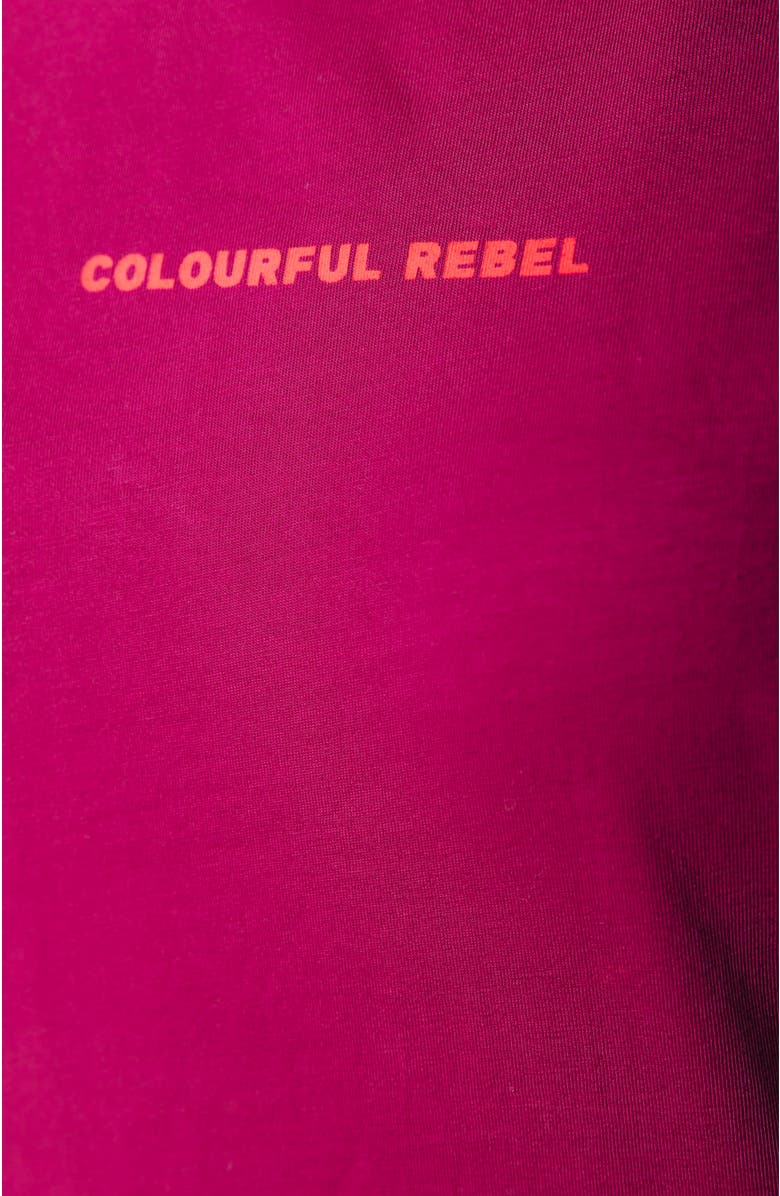 Colourful Rebel Uni Logo Boxy Tee, Alternate, color, Dark Red