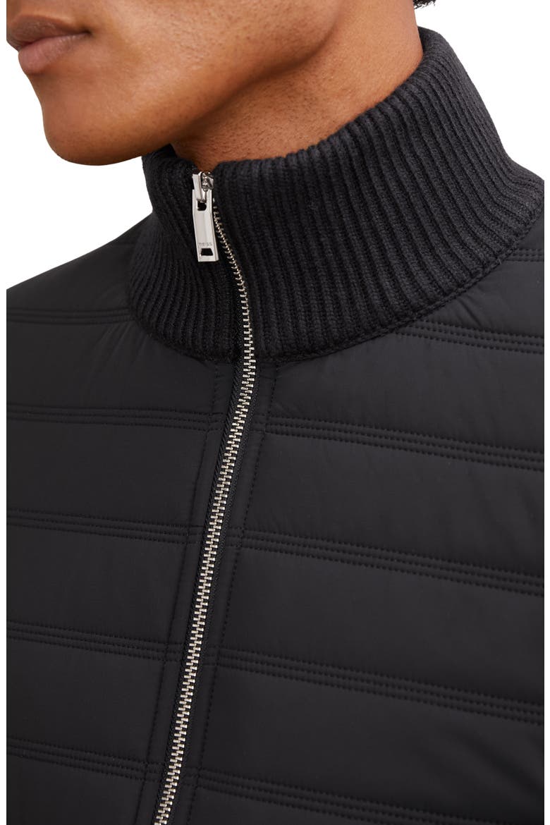 Townsend Hybrid Rib & Quilted Jacket, Alternate, color, NAVY