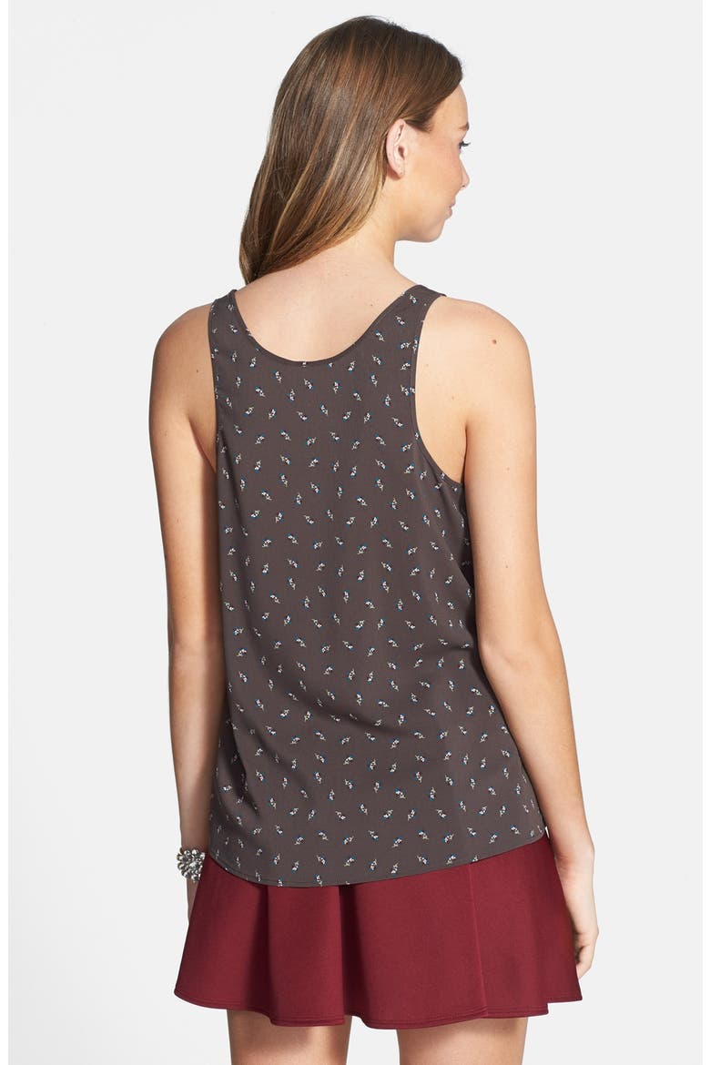 Frenchi® Print Swing Tank, Alternate, color, GREY SLEET FLOWER DOT