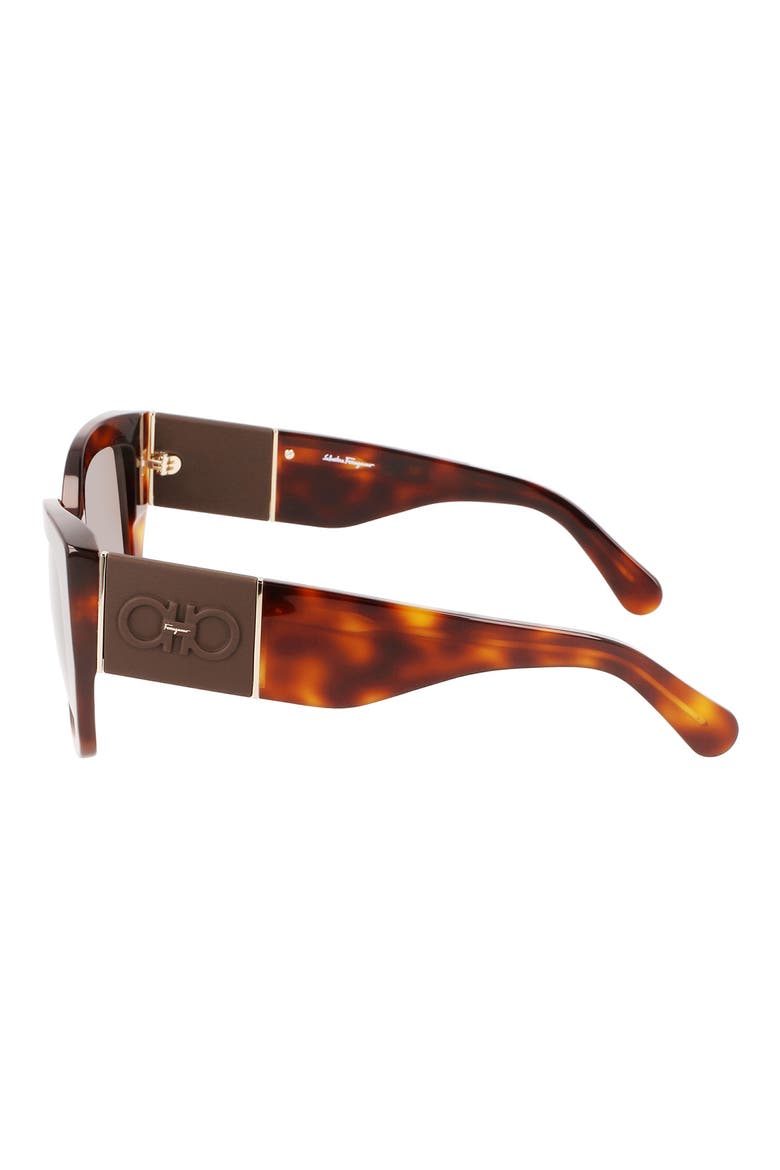 Gancini 51mm Gradient Modified Rectangular Sunglasses, Alternate, color, CLASSIC TORTOISE