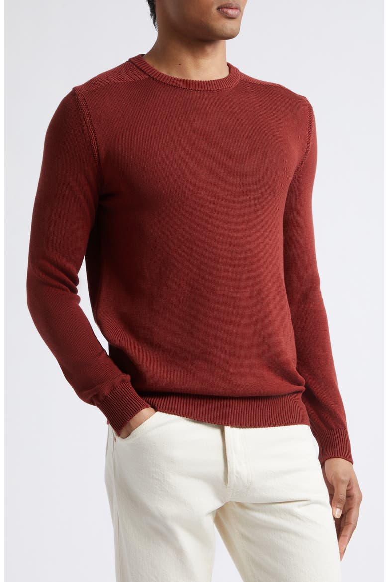 Cotton Sweater, Main, color, MATTONE