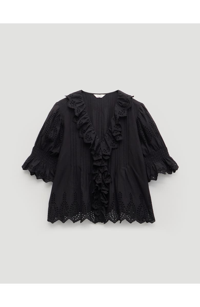 Hush Koa Cotton Broderie Blouse, Alternate, color, Black