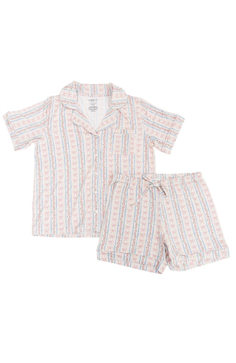 Charlie Lou Baby<sup>®</sup> Notch Collar Pajama Set, Main, color, Pink