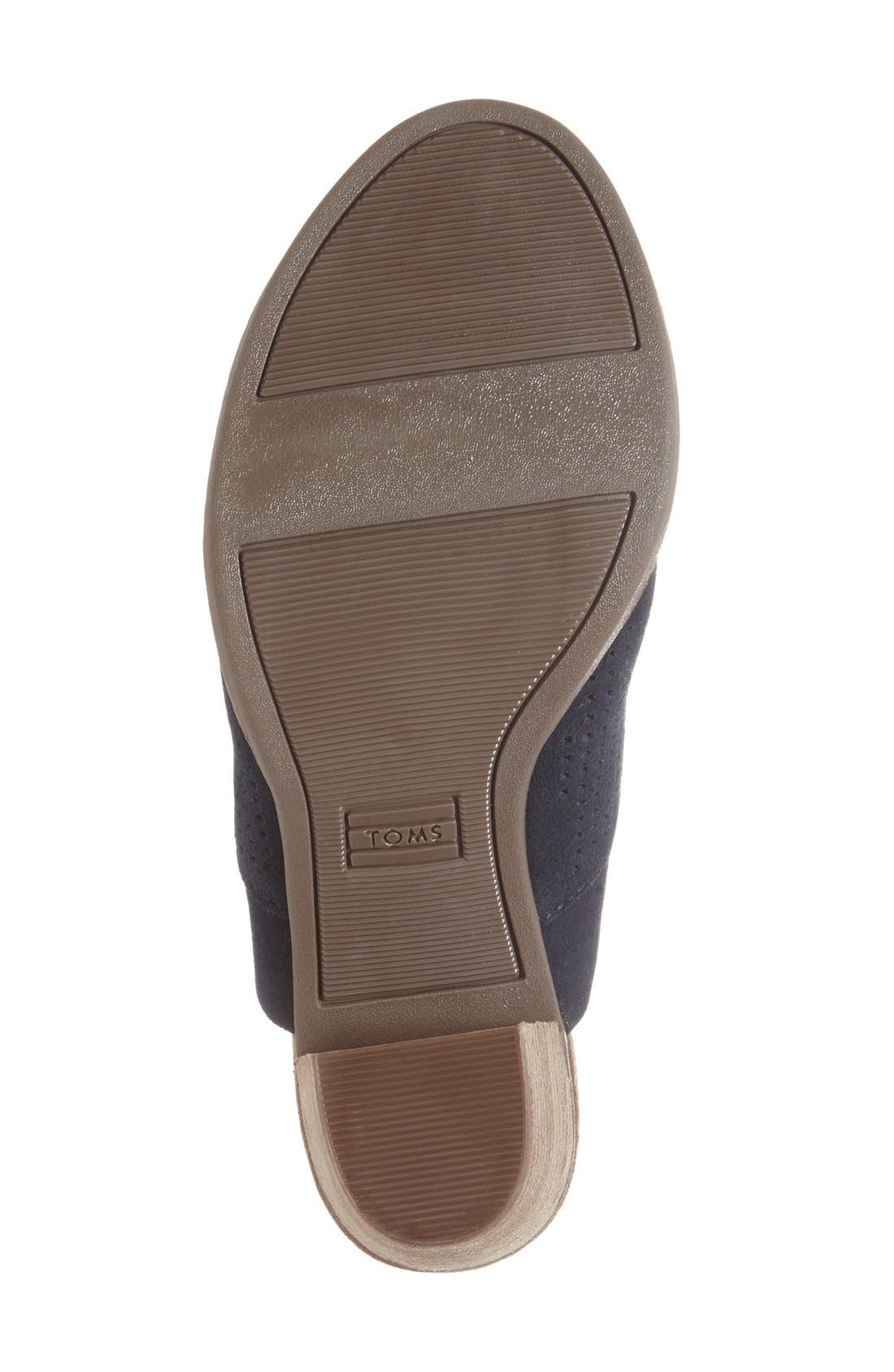 'Majorca' Peforated Mule, Alternate, color, NAVY SUEDE