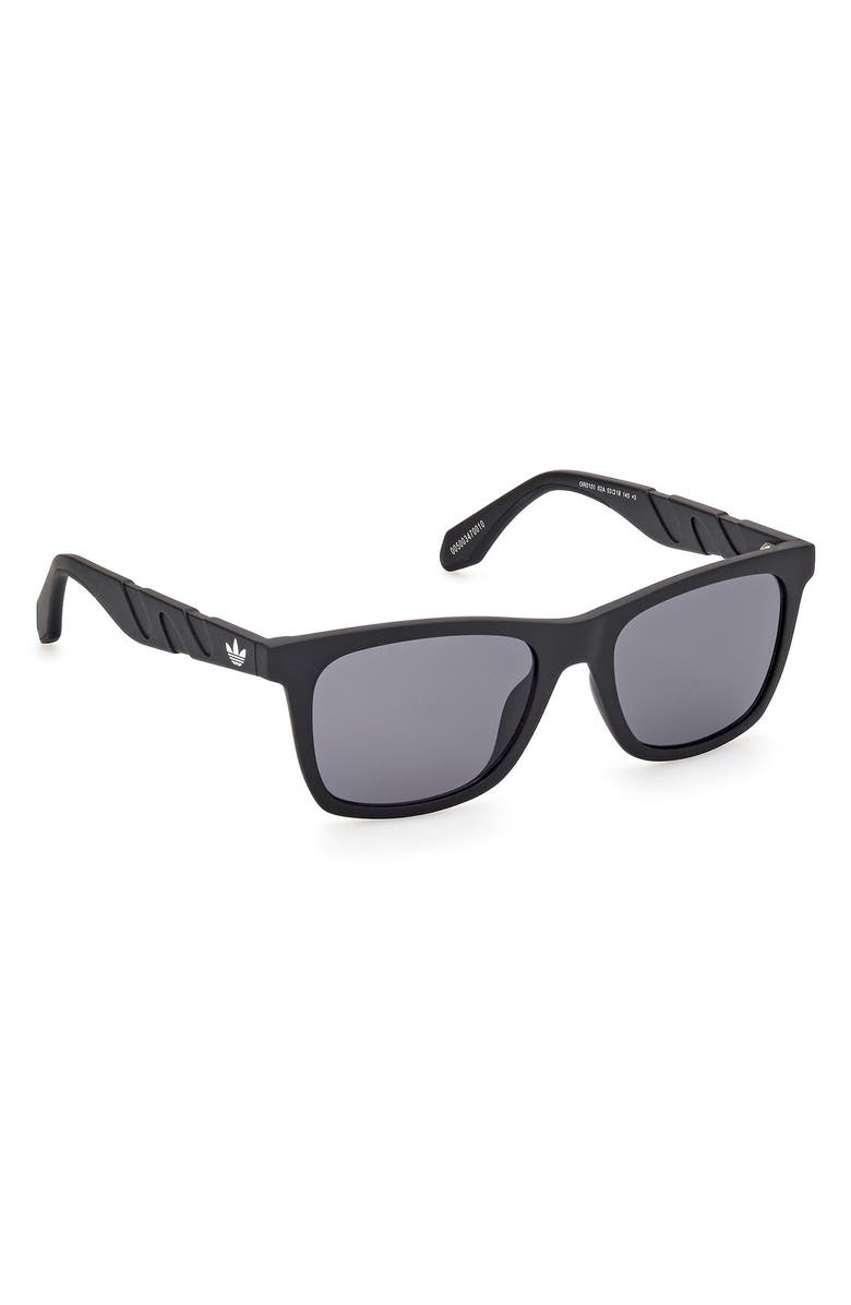 adidas 53MM Navigator Sunglasses, Alternate, color, Matte Black / Smoke
