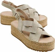 Forever & Always Shoes Lontano Suede Leather Platform Sandal