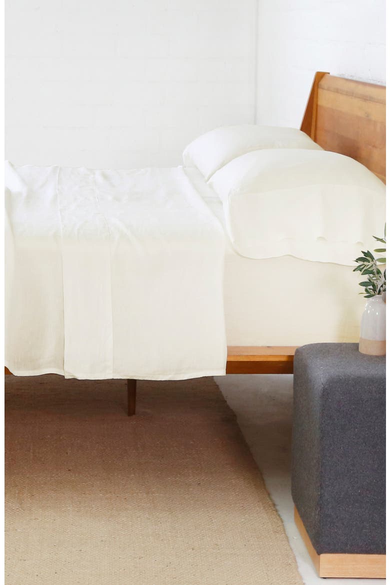Parker Linen Sheet Set, Alternate, color, CREAM