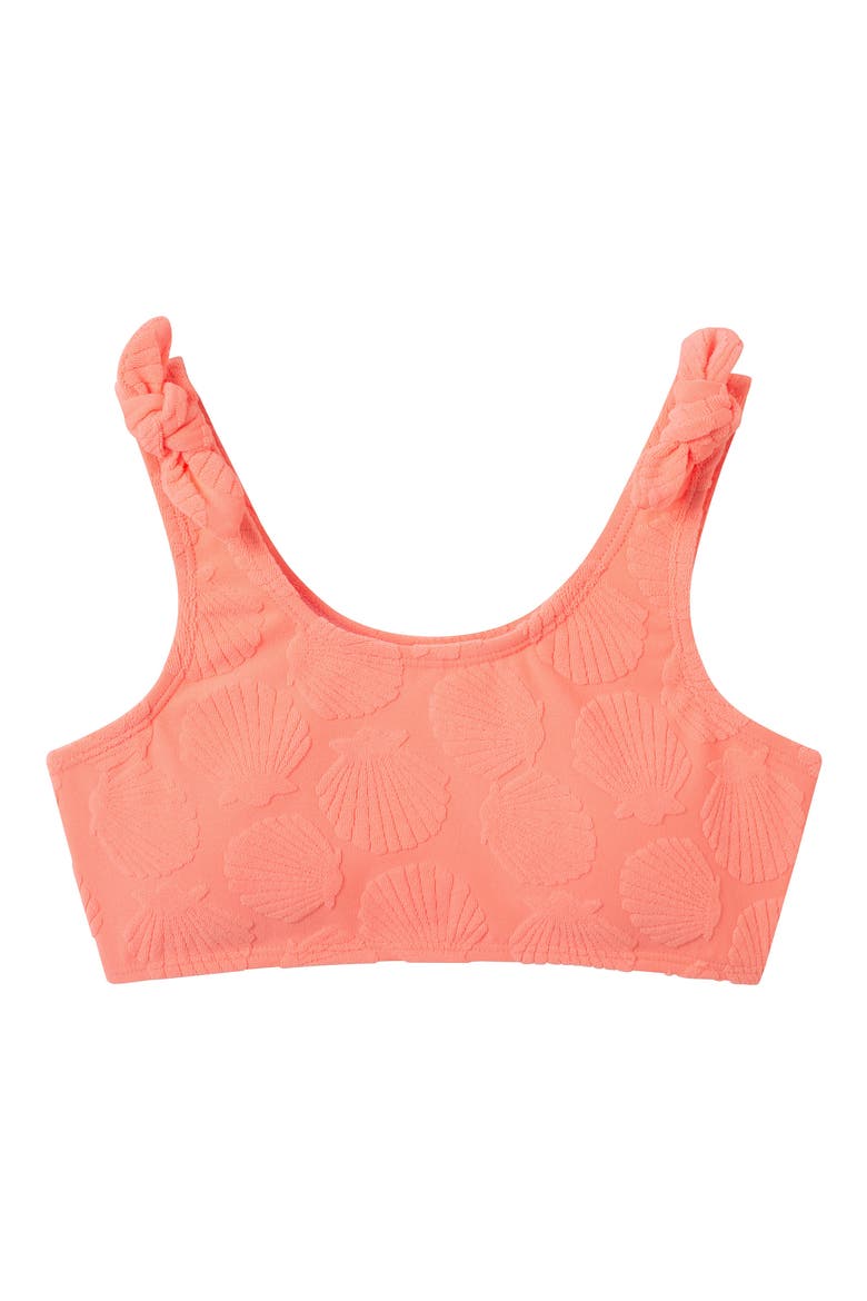 Kids' Shell Jacquard Two-Piece Swimsuit, Alternate, color, ORANGE