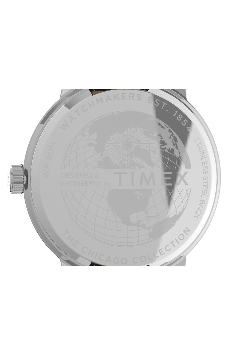 Timex<sup>®</sup> Chicago Leather Strap Watch, 45mm, Alternate, color,