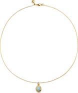 Monica Vinader Birthstone Locket Pendant Necklace