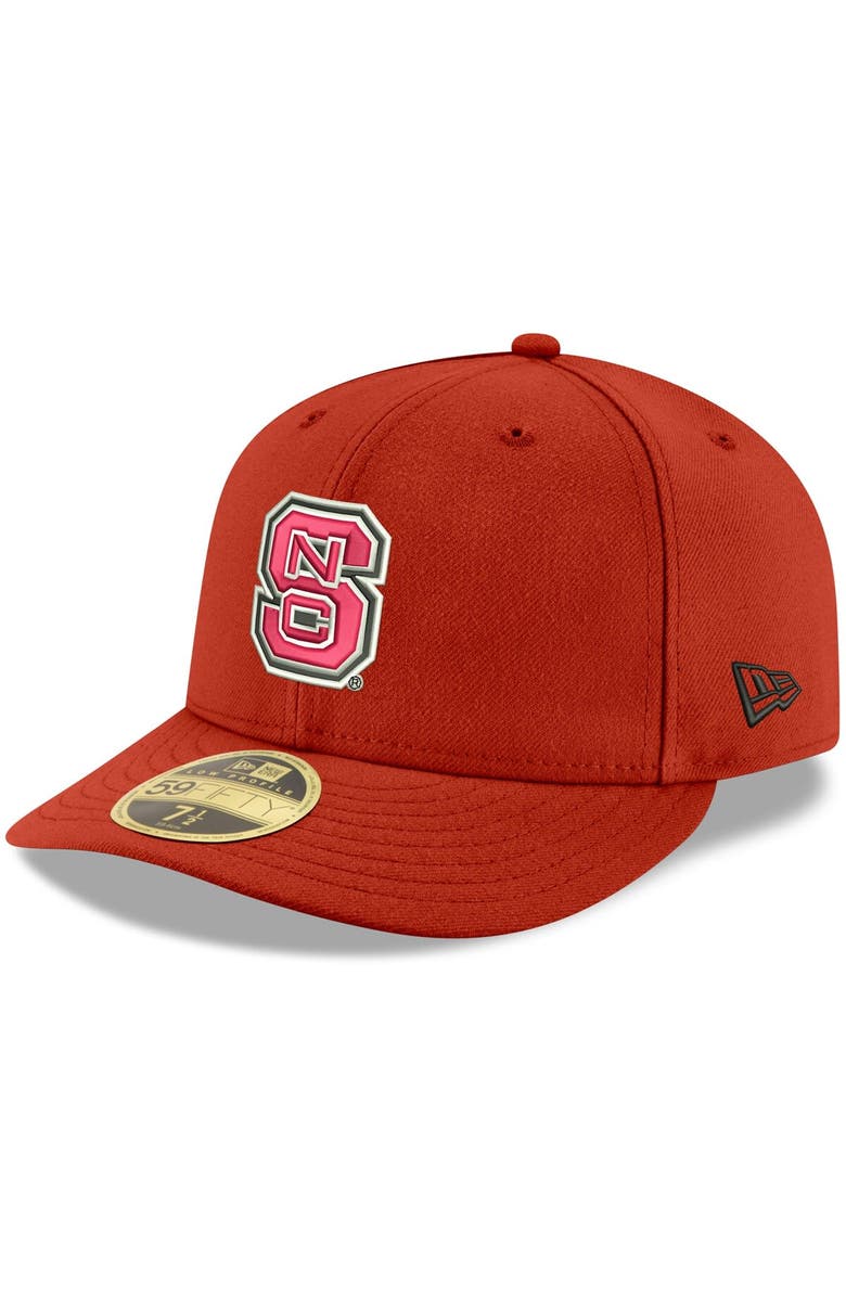 New Era Men's New Era Red NC State Wolfpack Basic Low Profile 59FIFTY Fitted Hat, Main, color, 